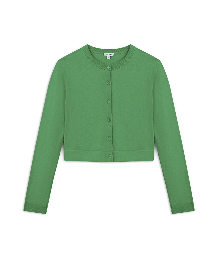 Pamuk ve ipek karışımlı hırka