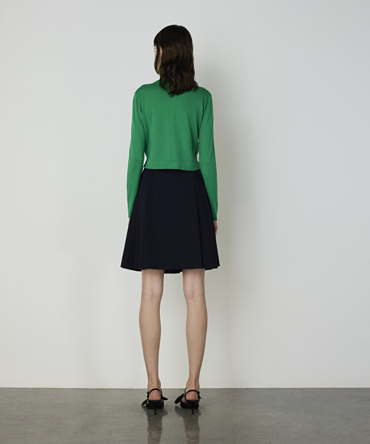 Pamuk ve ipek karışımlı hırka