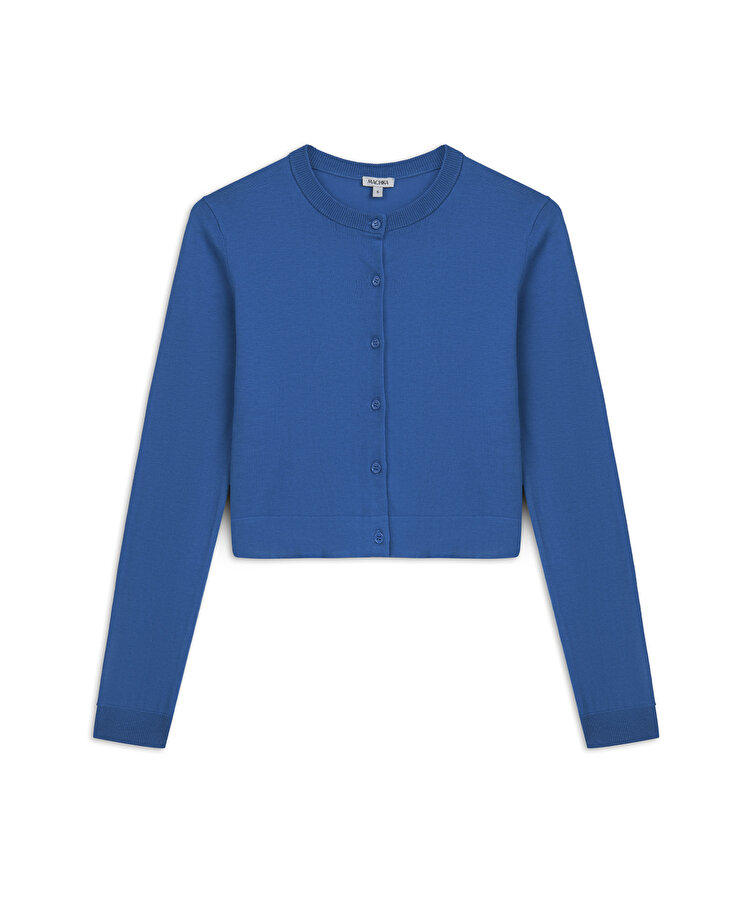 Pamuk ve ipek karışımlı hırka