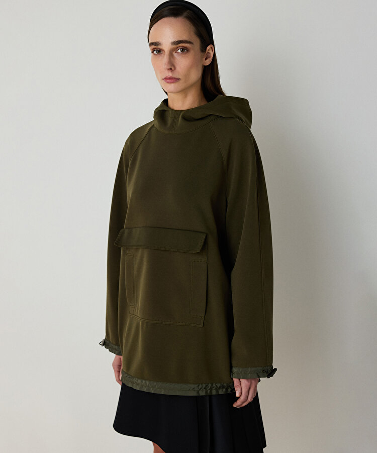 GENİŞ CEPLİ OVERSIZE SWEATSHIRT