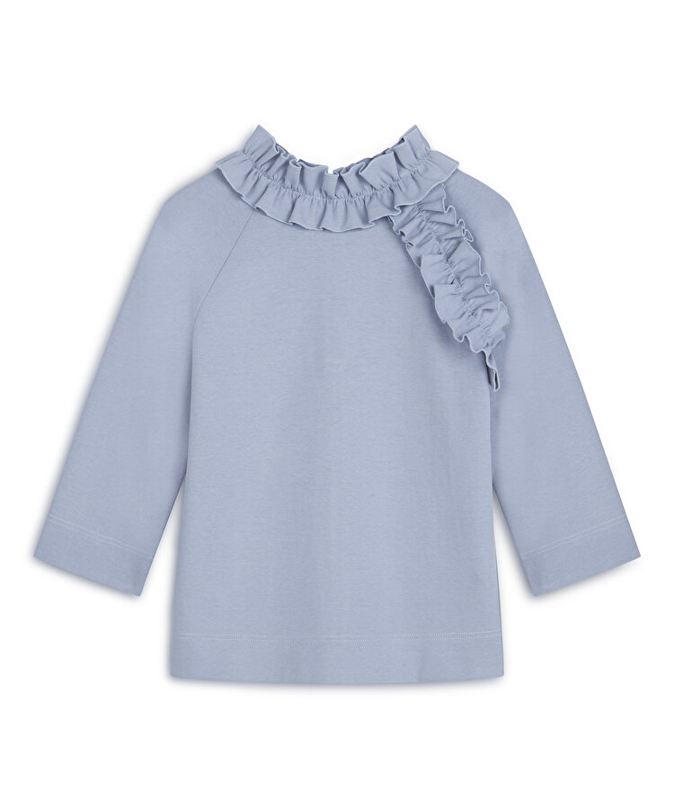 Fırfır şeritli sweatshirt