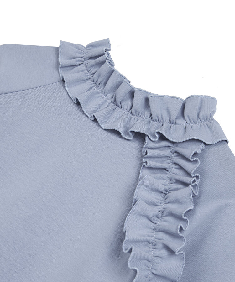 Fırfır şeritli sweatshirt