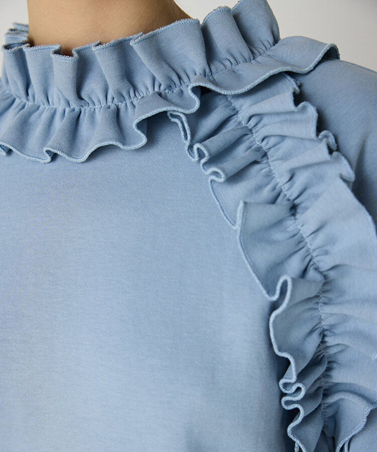 Fırfır şeritli sweatshirt