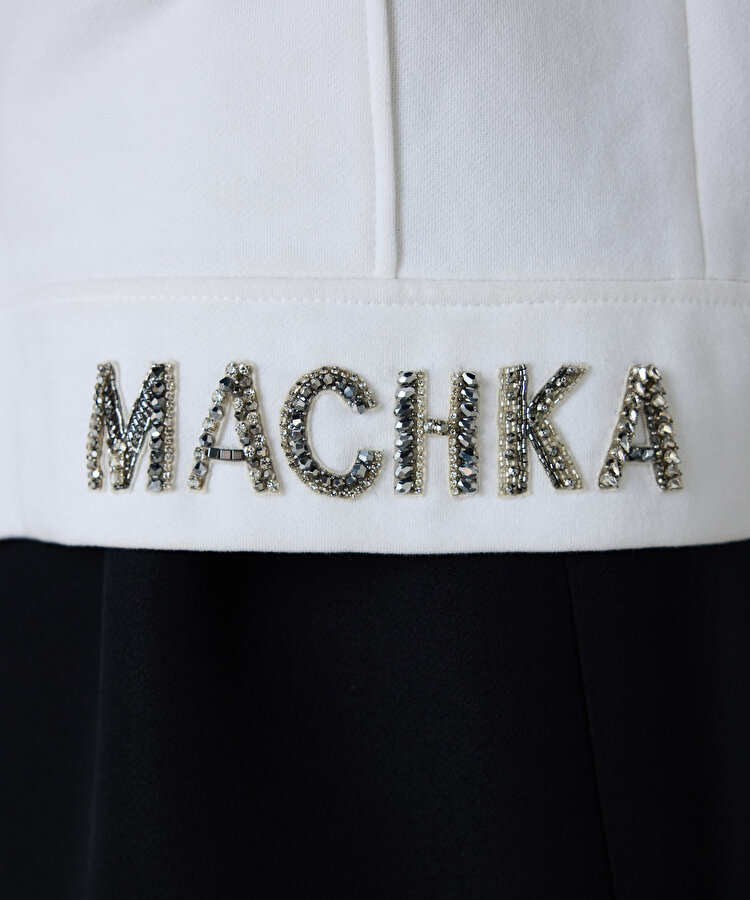 Kontrast işlemeli sweatshirt