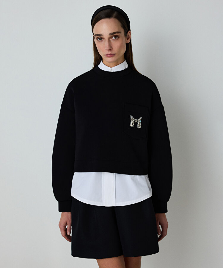 Logo işlemeli sweatshirt