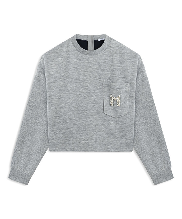 İşlemeli sweatshirt