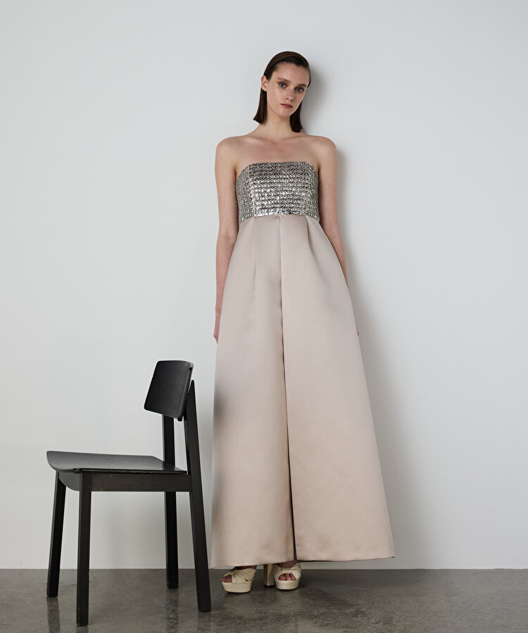 PAYETLİ PİLİKAŞELİ ELBİSE