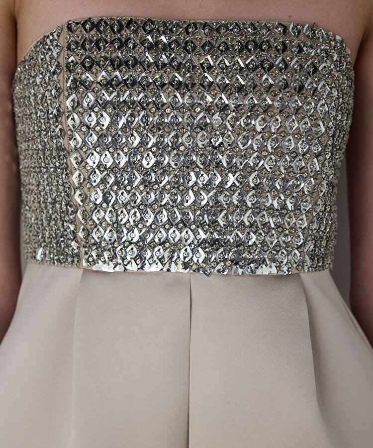 PAYETLİ PİLİKAŞELİ ELBİSE