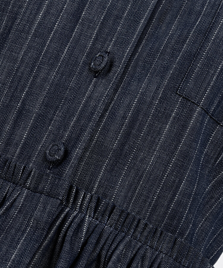 ÇİZGİLİ DENİM ELBİSE 