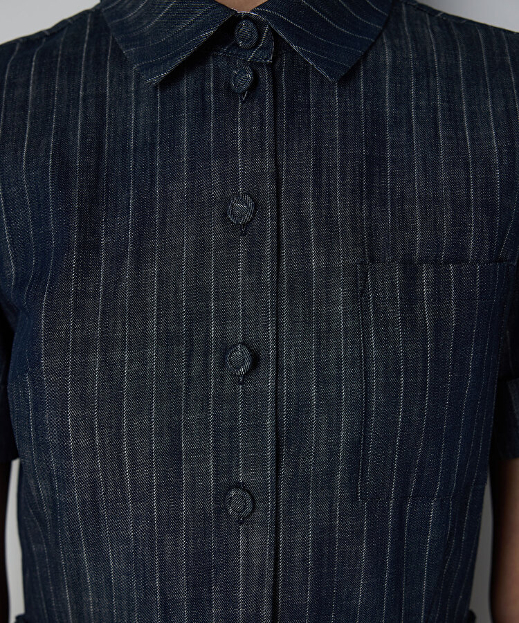 ÇİZGİLİ DENİM ELBİSE 