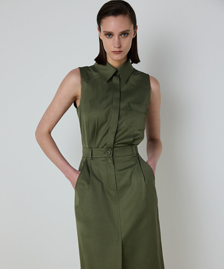 ÇİFT PARÇA GÖRÜNÜM CEPLİ ELBİSE