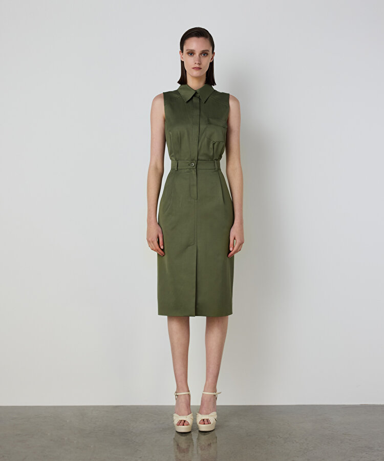 ÇİFT PARÇA GÖRÜNÜM CEPLİ ELBİSE