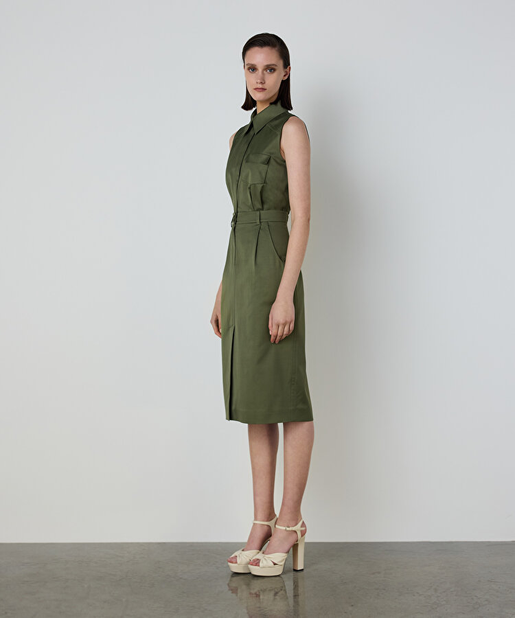 ÇİFT PARÇA GÖRÜNÜM CEPLİ ELBİSE