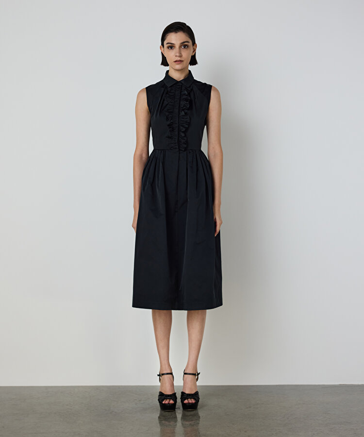 VOLANLI TAFTA ELBİSE