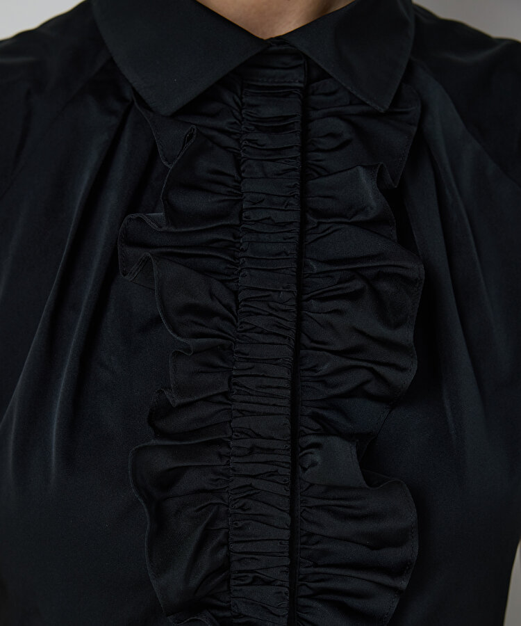 VOLANLI TAFTA ELBİSE