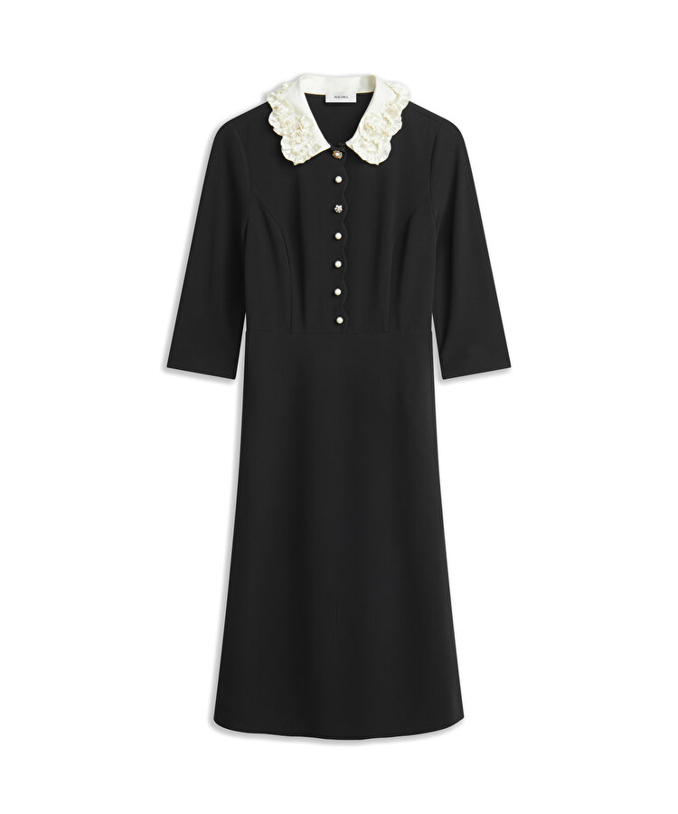 KONTRAST YAKA ELBİSE