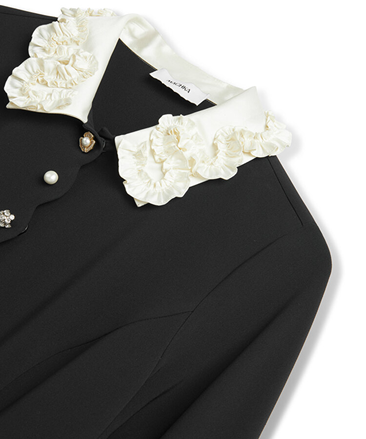 KONTRAST YAKA ELBİSE