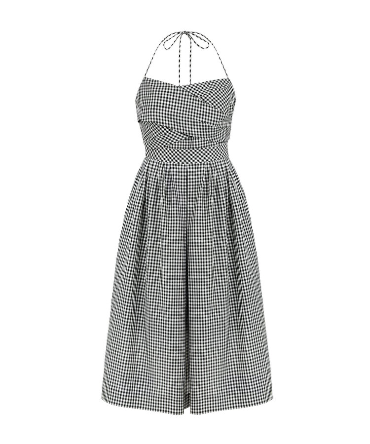 PÖTİKARE DESEN MİDİ ELBİSE