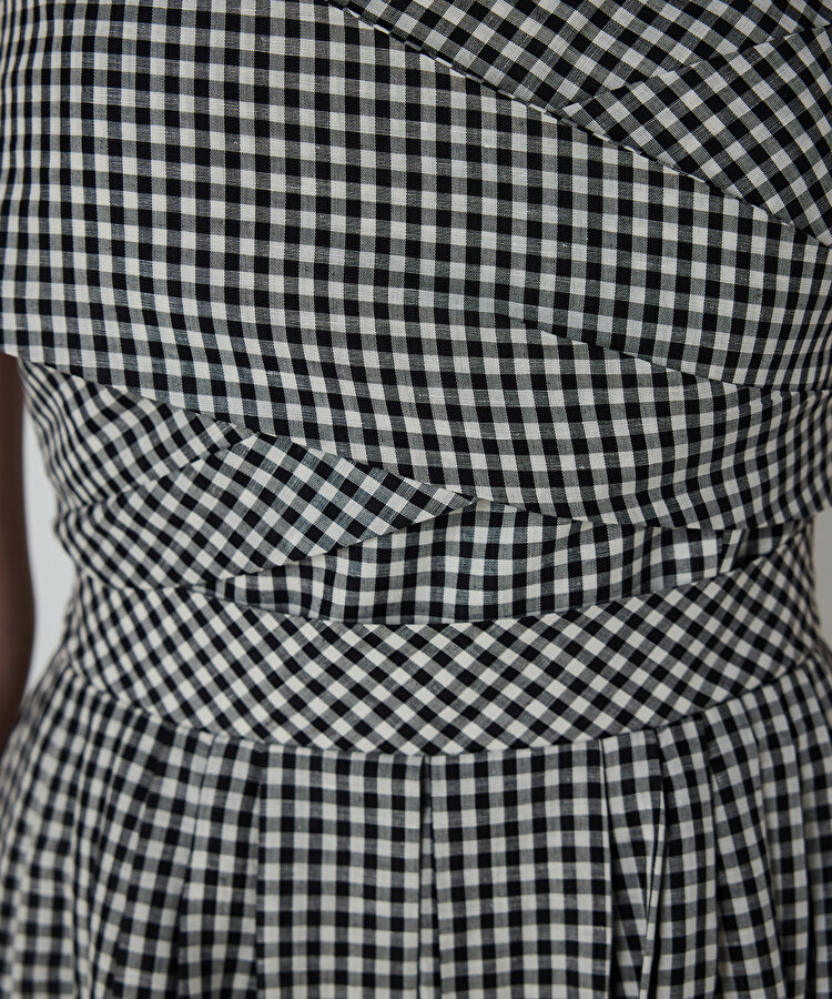 PÖTİKARE DESEN MİDİ ELBİSE