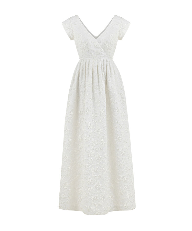 JAKARLI MAKSİ ELBİSE