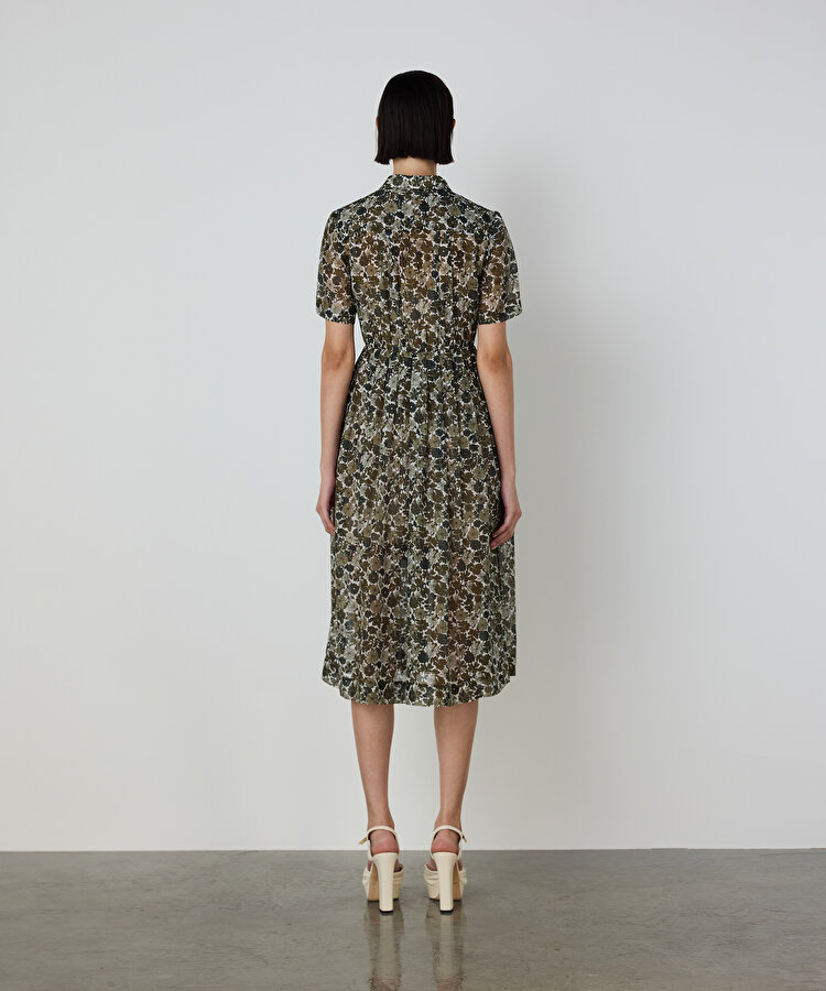 ÇİÇEK DESEN GÖMLEK ELBİSE