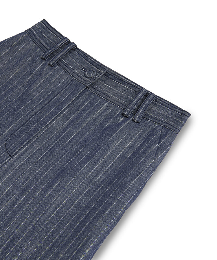 ÇİZGİLİ DENİM PANTOLON