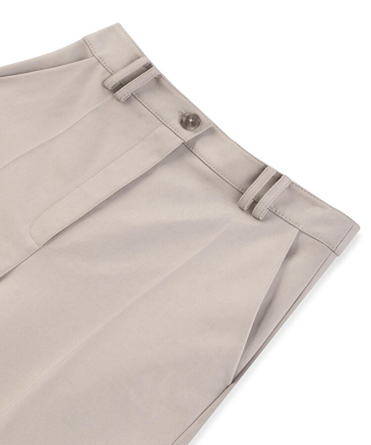 WIDE LEG GABARDİN PANTOLON