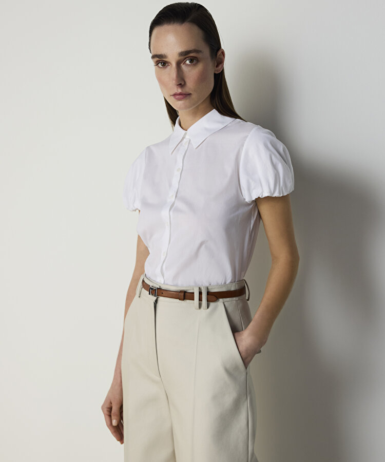 WIDE LEG GABARDİN PANTOLON