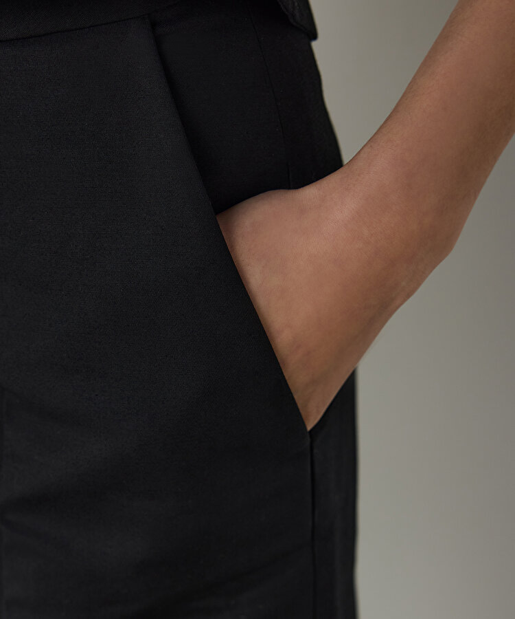 WIDE LEG GABARDİN PANTOLON