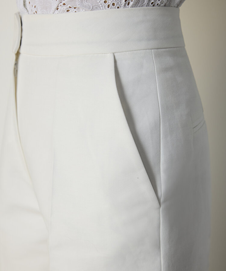 WIDE LEG GABARDİN PANTOLON