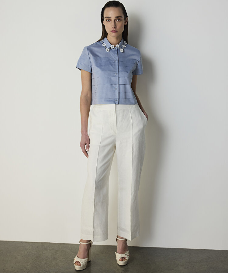 ELASTİK BEL KETEN PANTOLON