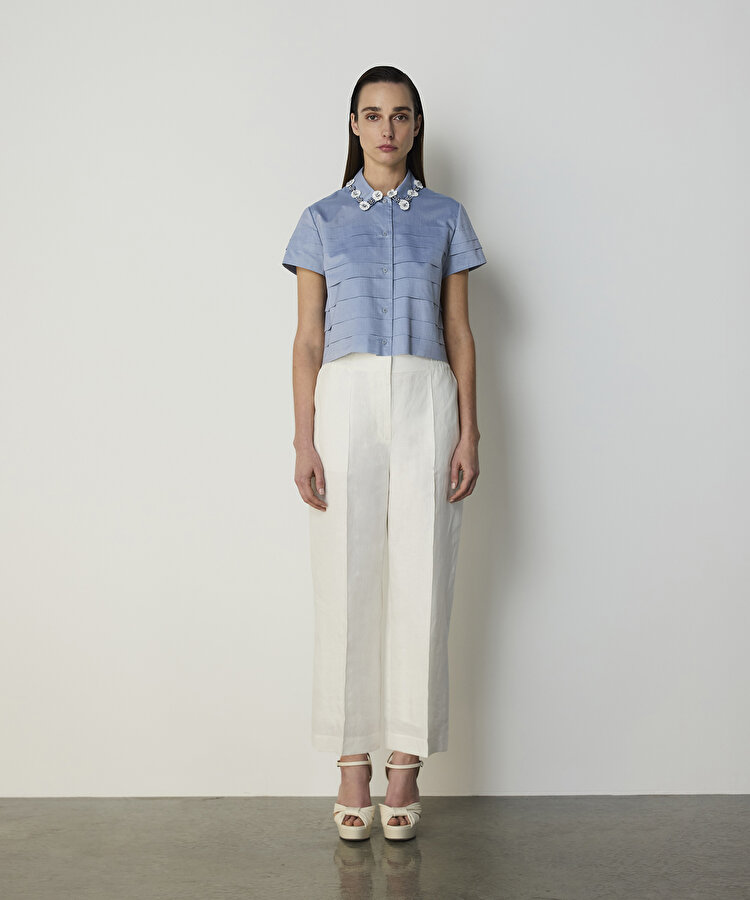 ELASTİK BEL KETEN PANTOLON