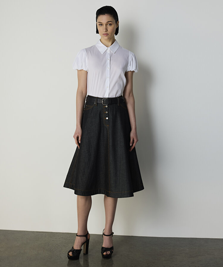 A KESİM DENİM ETEK