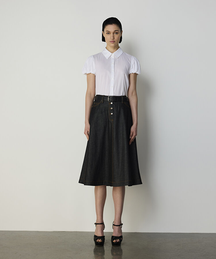 A KESİM DENİM ETEK