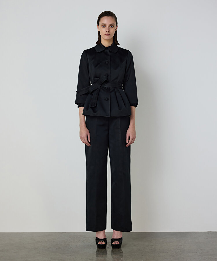 KUŞAKLI PEPLUM CEKET