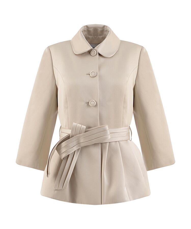 KUŞAKLI PEPLUM CEKET