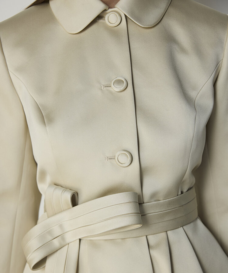 KUŞAKLI PEPLUM CEKET