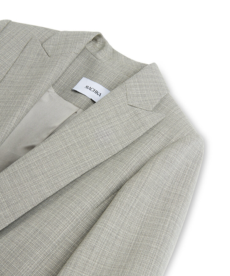 GENİŞ YAKALI YÜN CEKET