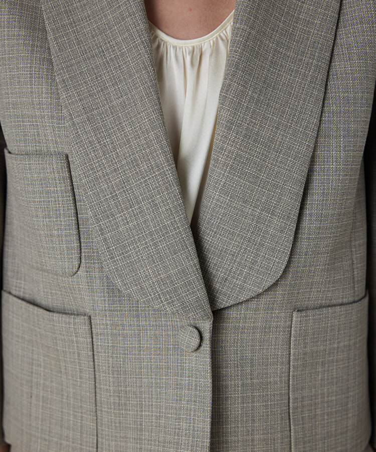 GENİŞ YAKALI YÜN CEKET