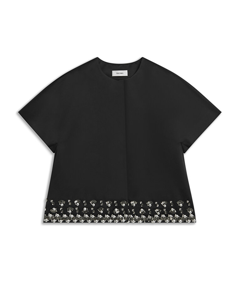 İNCİ VE STRASS TAŞ İŞLEMELİ CEKET