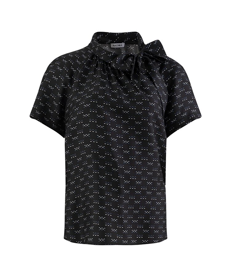 FULAR EFEKTLİ İPEK BLUZ