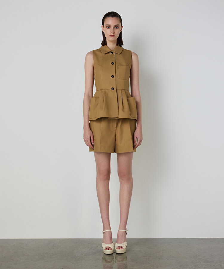 PİLELİ PEPLUM YELEK