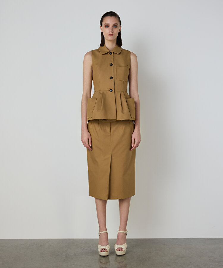 PİLELİ PEPLUM YELEK