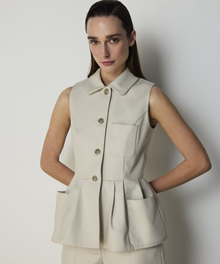 PİLELİ PEPLUM YELEK