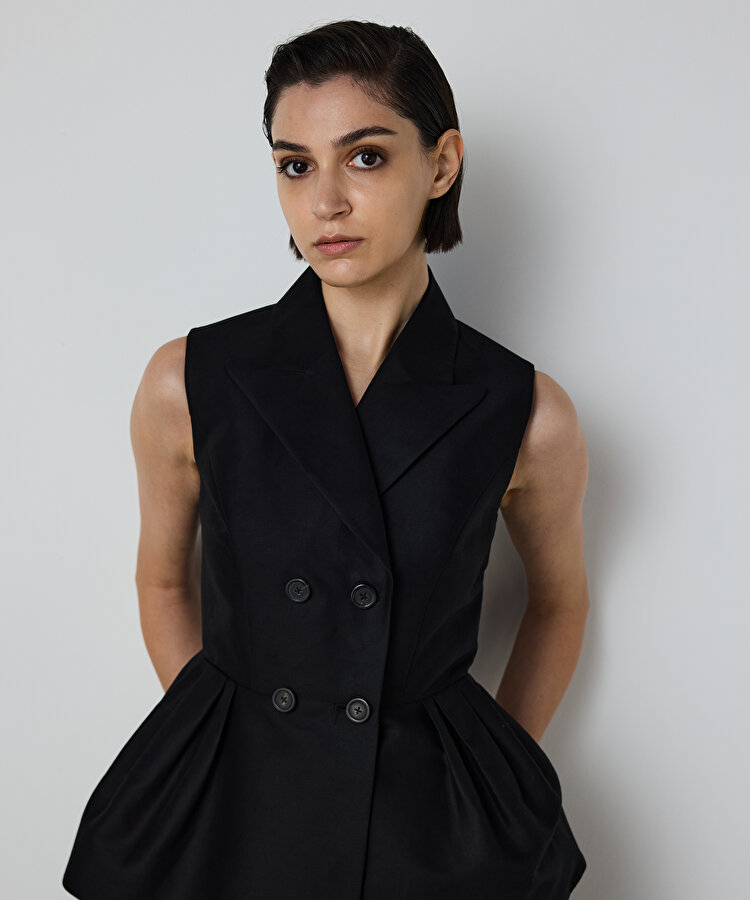 PİLELİ PEPLUM YELEK