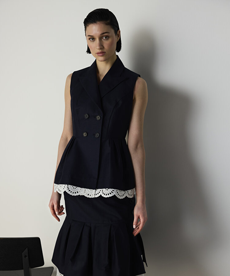 FİSTO GARNİLİ PEPLUM YELEK