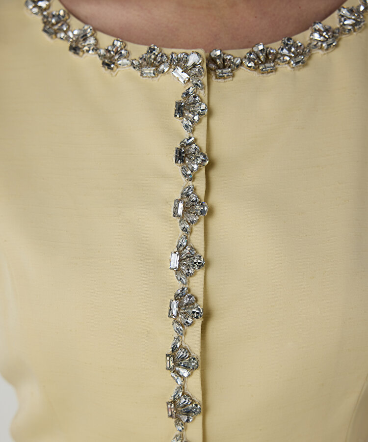 STRASS TAŞ İŞLEMELİ PEPLUM YELEK