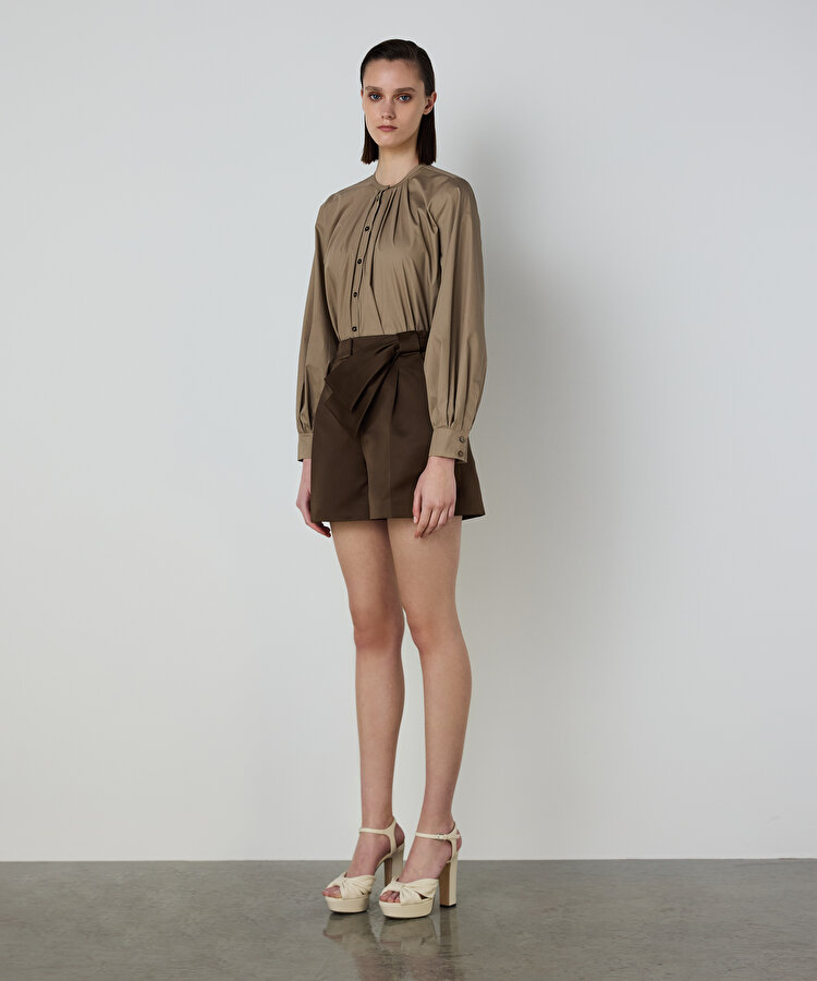 PİLELİ POPLİN TUNİK