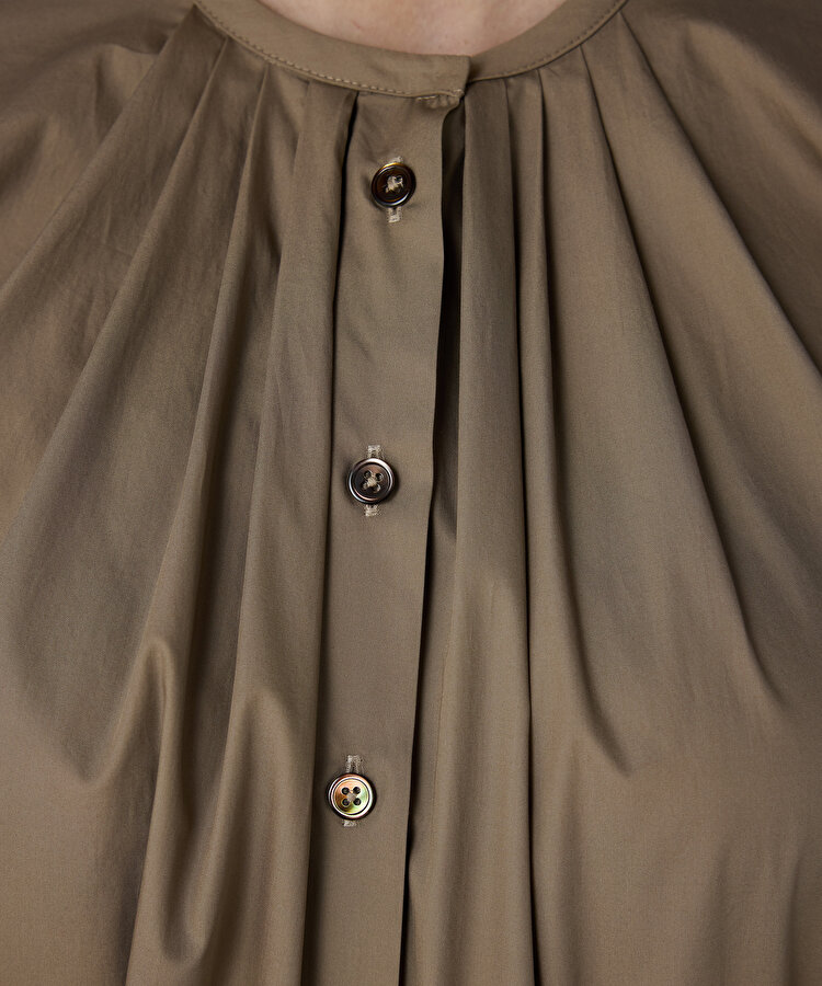 PİLELİ POPLİN TUNİK