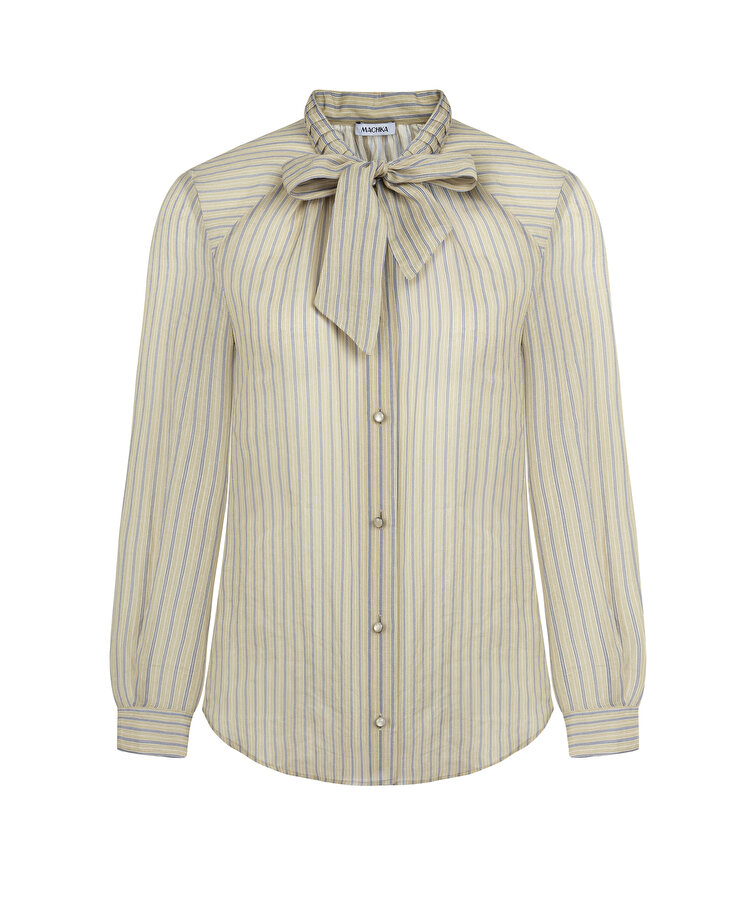 FULAR AKSESUARLI RAMİ GÖMLEK